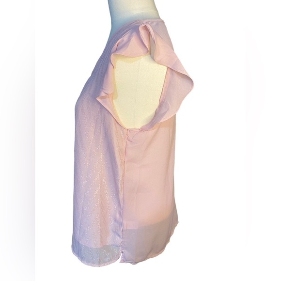 Andree by Unit Capped Sleeve Pink Tank Blouse - Picture 3 of 7